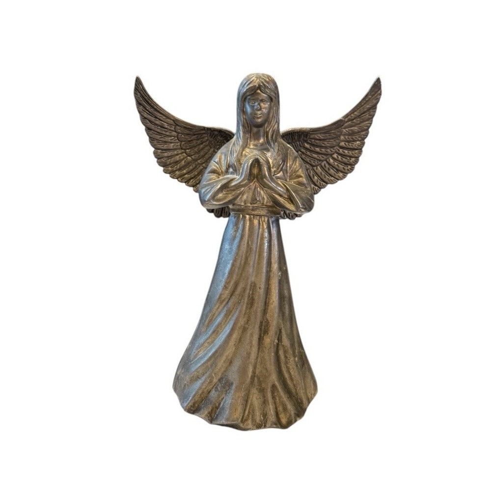 Vintage‎ International Silver Co. Praying Angel Candlestick Holder Silverplate